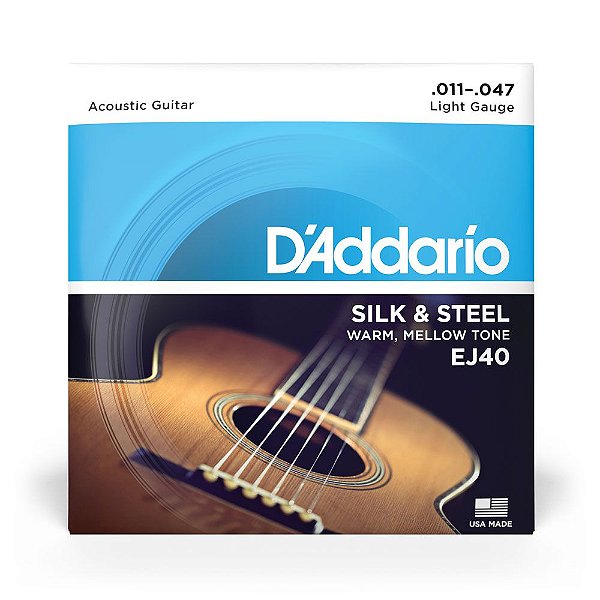 Encordoamento Violão Aço 11-47 D Addario Silk & Steel EJ40