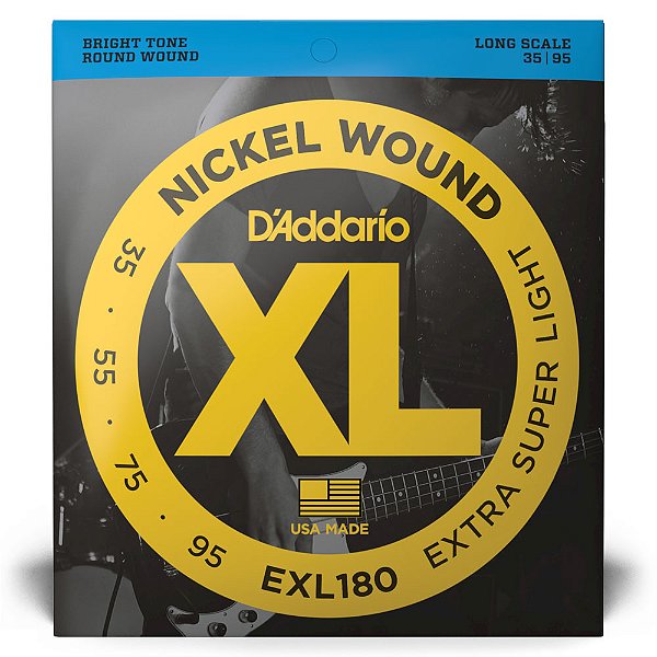 Encordoamento Baixo 4C 35-95 D Addario XL Nickel EXL180
