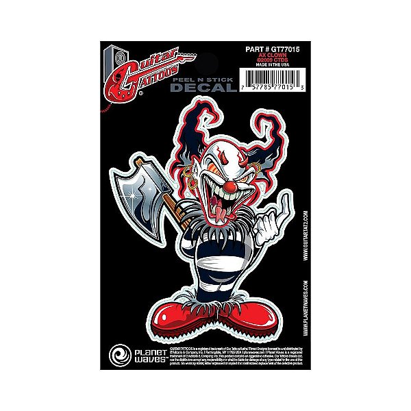 Adesivo Para Guitarra Axe Clown Tattoo D Addario GT77015