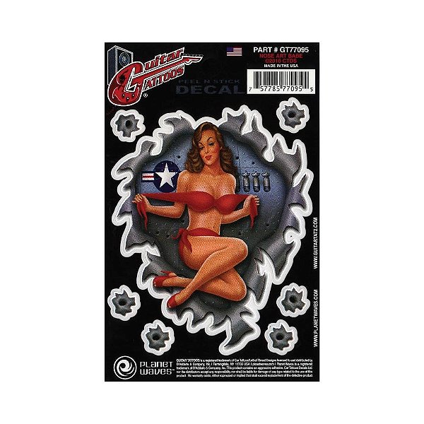 Adesivo Para Guitarra Nose Art Babe Tattoo D Addario GT77095