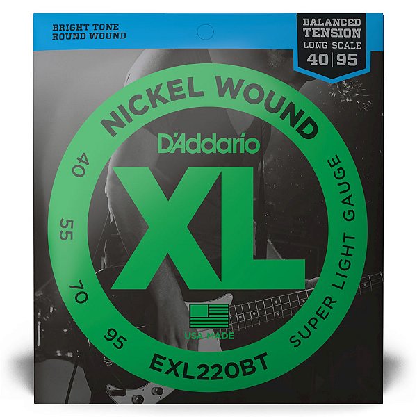 Encordoamento Baixo 4C 40-95 D Addario XL Nickel EXL220BT