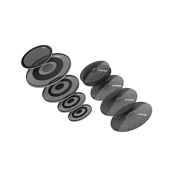 Kit Completo Peles Rock Pratos Mudos Evans dB One