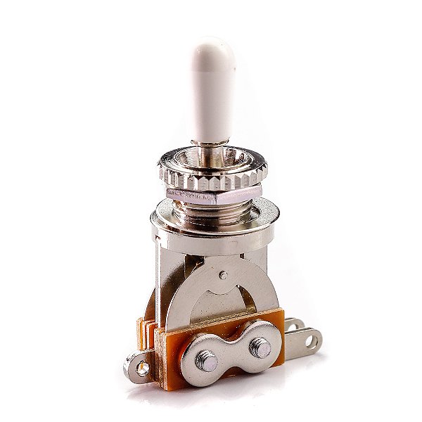 Chave Seletora 3 Posições Nickel Knob Branco Hosco DM20