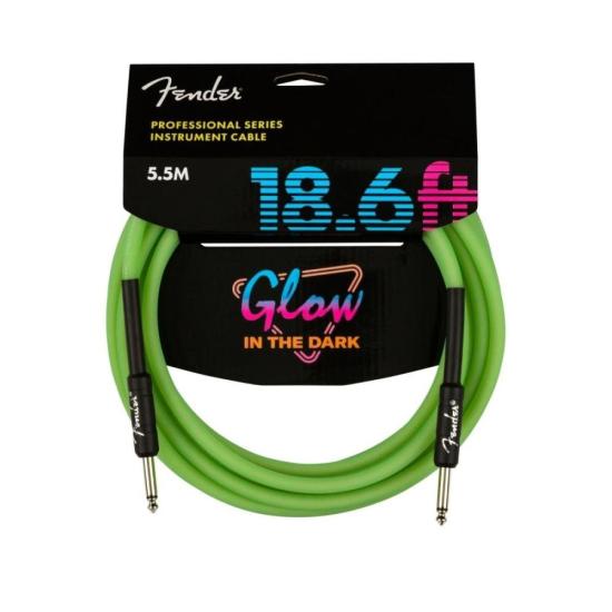 Cabo Fender para Instrumentos 5,5M P10 Professional Series Glow In The Dark Green