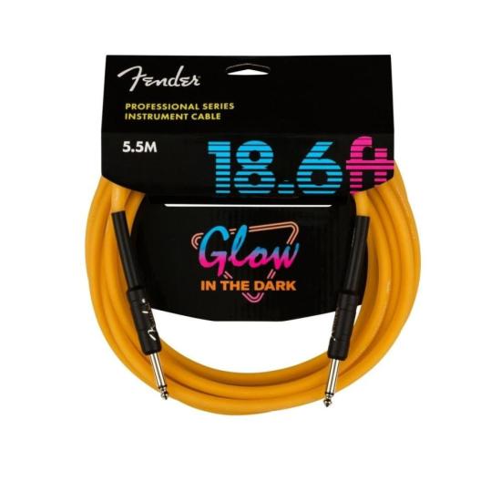 Cabo Fender para Instrumentos 5,5M P10 Professional Series Glow In The Dark Orange
