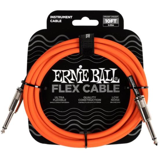 Cabo Para Instrumento 3m Laranja P060416 Ernie Ball