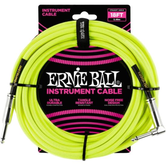 Cabo Para Instrumento 5m Amarelo Neon P06085 Ernie Ball