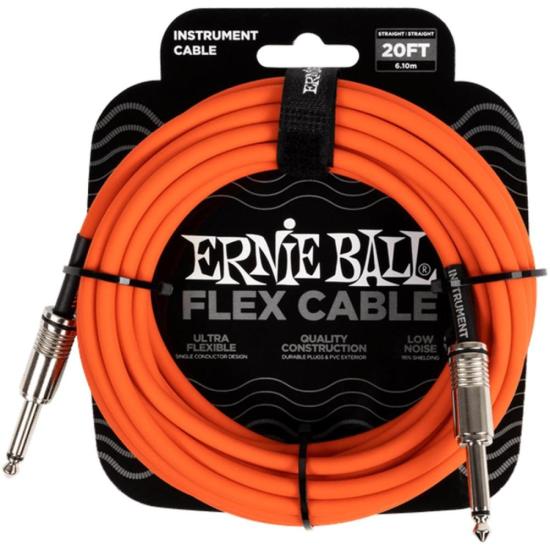 Cabo Para Instrumento 6m Laranja P06421 Ernie Ball