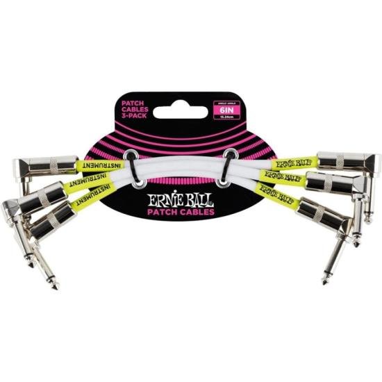 Cabo Para Pedal 15cm Branco P06051 Ernie Ball Com 3