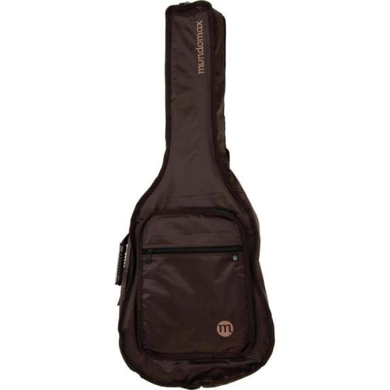Capa para Violão Folk Extra c/ Bolso Cargo Nylon 70 Marrom Mundomax