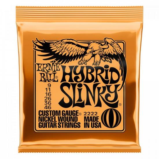 Encordoamento Para Guitarra 0.09 Niquel Hybrid Slinky 2222 Ernie Ball