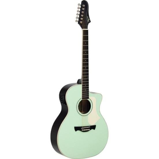 Violão Tagima Rio Negro Eletroacústico Aço Surf Green Satin