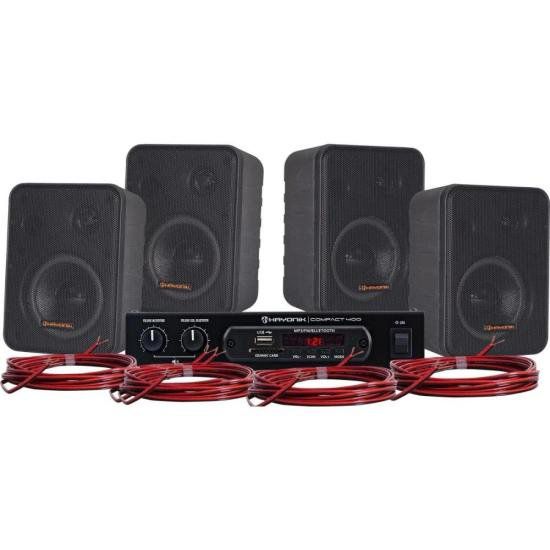 Kit de Som Para Ambiente Hayonik Ambience 4000 V2 Preto