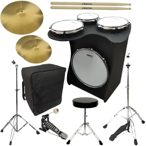 Kit Tajon Cajon Bateria Jaguar Extreme Drum Box 16' Polegadas Preto TJX03