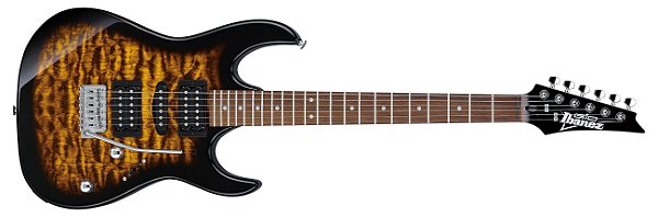 Guitarra 6C RG GIO Sunburst Ibanez RG Series GRX70QA-SB