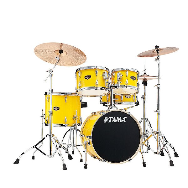 Bateria Completa (5 tambores) Bumbo 18 (Amarela ELY) Tama Imperialstar IP58H6W-ELY