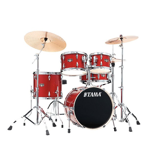 Bateria Completa (5 tambores) Bumbo 18 (Vermelha BRM) Tama Imperialstar IP58H6W-BRM
