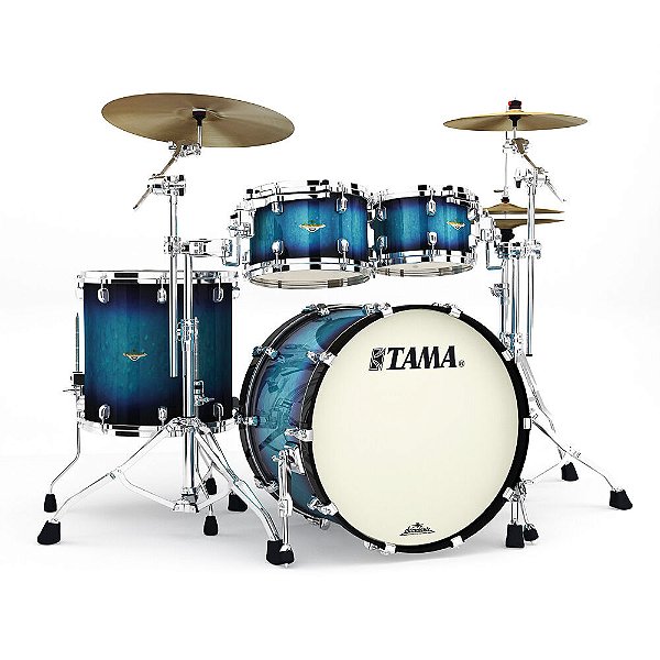 Bateria Shell Pack (4 tambores) Bumbo 22 (Molten Electric Blue Burst) Tama Starclassic Maple MATZS-MEB