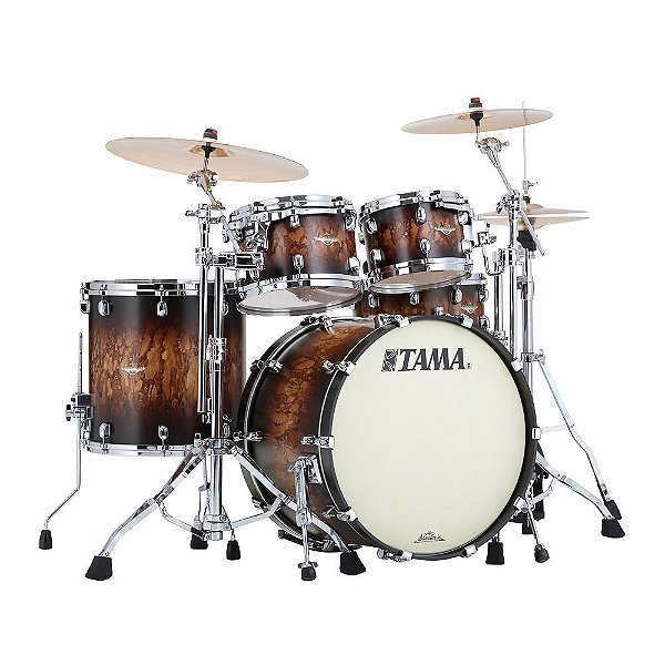 Bateria Shell Pack (4 tambores) Bumbo 22 (Molten Satin Brown Burst) Tama Starclassic Maple MATZS-MBB