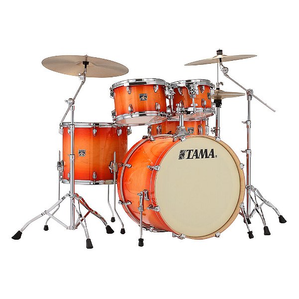 Bateria Shell Pack (5 Tambores) Bumbo 22 (Tangerine Lacquer Burst) Tama Superstar Classic CL52KRS-TLB