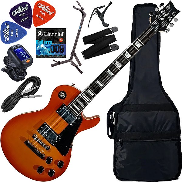Kit Guitarra Waldman Les Paul GLP-250 CRS Cherry Sunburst Gx02