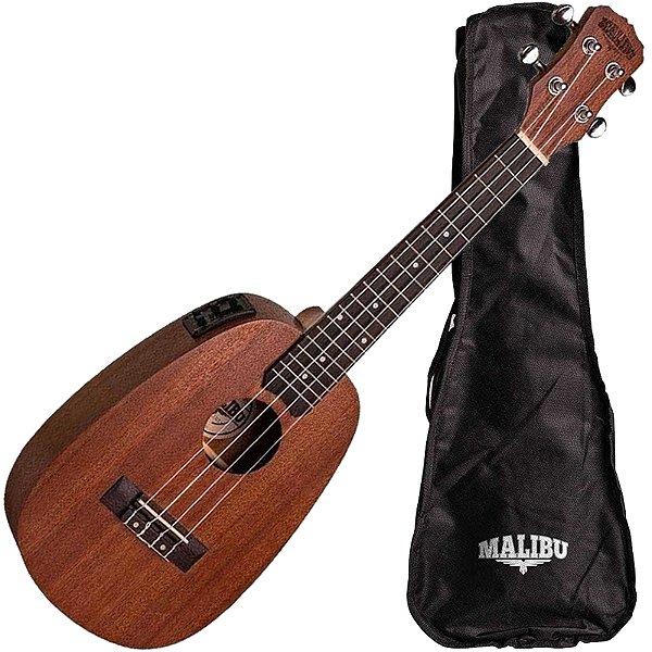 Ukulele Abacaxi Elétrico Malibu Concert 23 SPE Sapele + Capa