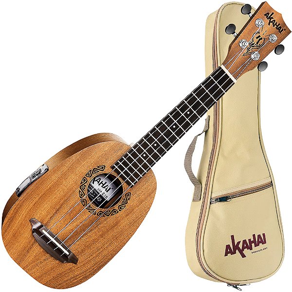 Ukulele Akahai Soprano Eletroacústico Akp-21E To Pineapple Com Bag