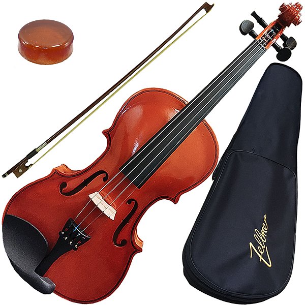Violino Iniciante Zellmer Natural Tamanho 4/4 ZLM44NV C/ Estojo