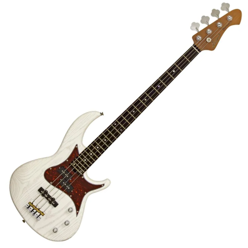 Contrabaixo Aria Pro II 313-MK2 Detroit 4 Cordas Open-Pore White