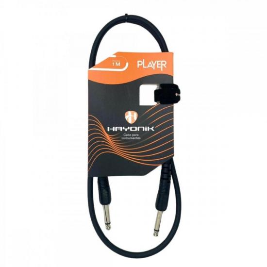 Cabo Para Instrumentos Player P10 Injetado 1m Preto Hayonik