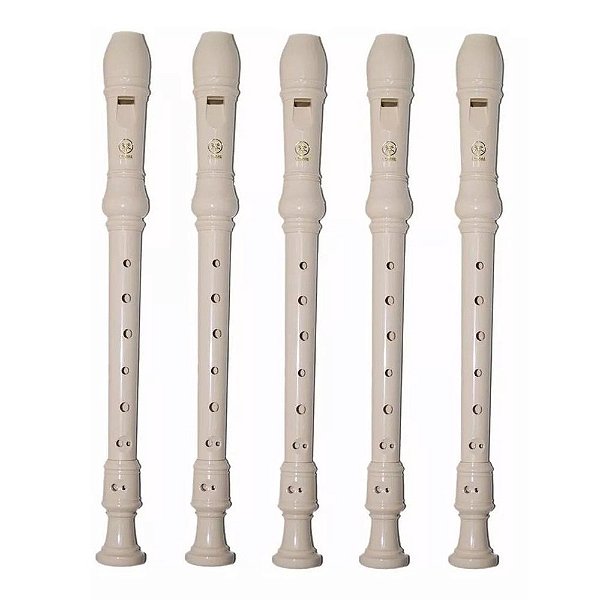 Flauta Doce Yamaha Yrs24 B Barroca Kit Com 5 unidades