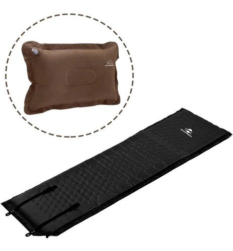 Kit Colchonete Guepardo Auto Inflável Smart + Travesseiro
