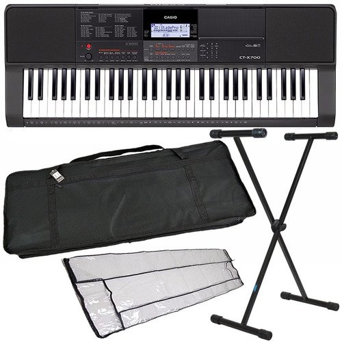 Kit Teclado Digital 61 Teclas Multi Funções Ctx700 Casio