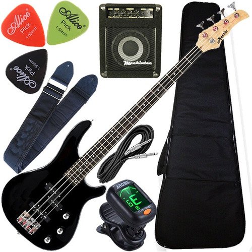Kit Contrabaixo Completo Austin Kauthon Mais Vendido + Cubo
