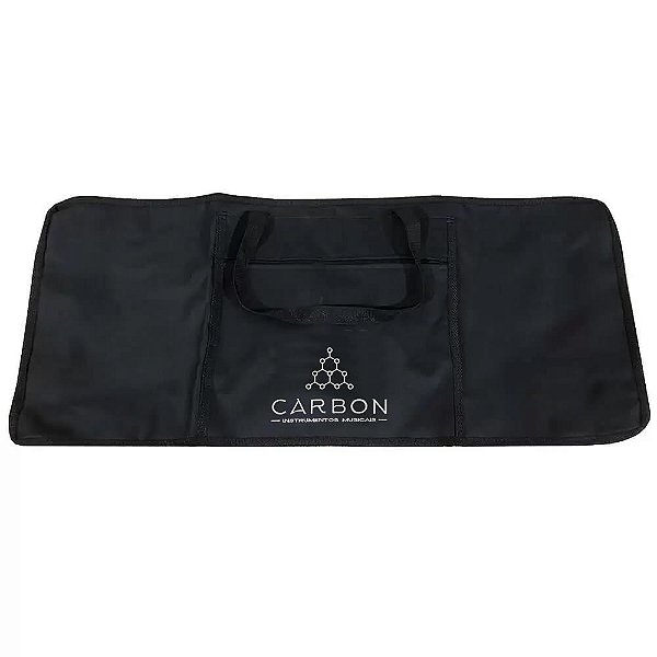 Capa Bag Simples Para Teclado 5/8 Preto Alças Nas Costas Preto