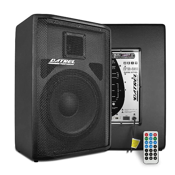 Caixa de Som Ativa Falante 12" 250w Bluetooth Usb Fm Sd AT12-250 POP Blue - Datrel
