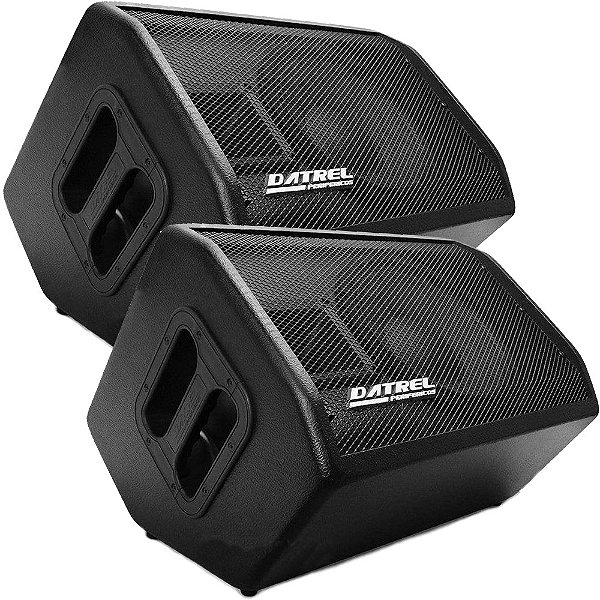 Kit Caixa de Som Retorno Monitor de Palco Ativo e Passivo Falante 10" 400w - Datrel