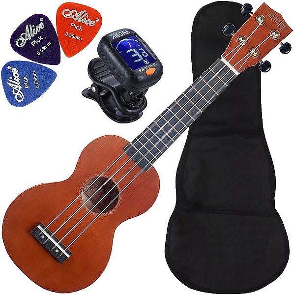 Kit Ukulele Soprano Mahalo Mr1 Natural cordas Aquila e capa MR1-TBR Ux01