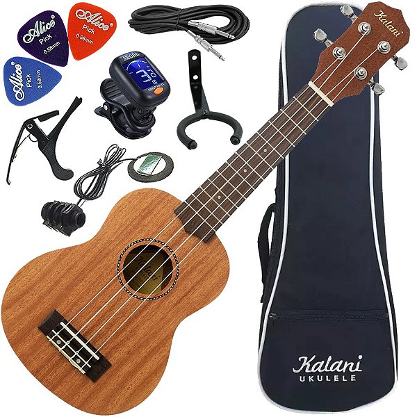 Kit Ukulele Soprano Eletroacústico Kal300 SS Série Kayke Kalani Ux02