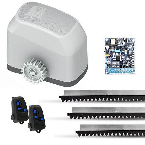 Kit Motor Portão Eletrônico 127v Peccinin Fast Gatter S Board 1000 C/ Cremalheira