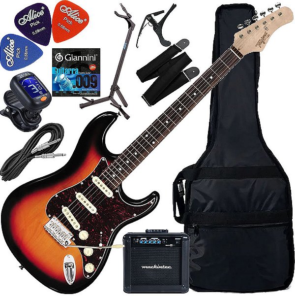 Kit Guitarra Tagima Strato T-635 Classic SB (DF/TT) GX03