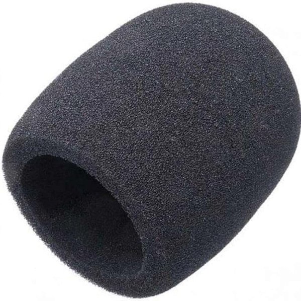 Espuma Protetora Para Microfone Redução de Ruidos Preto
