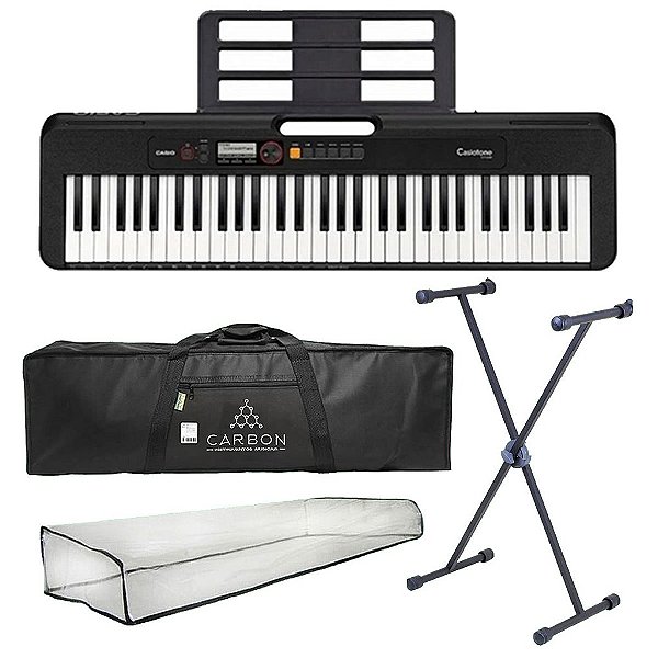 Kit Teclado Digital CASIO CT-S200 Preto TX01