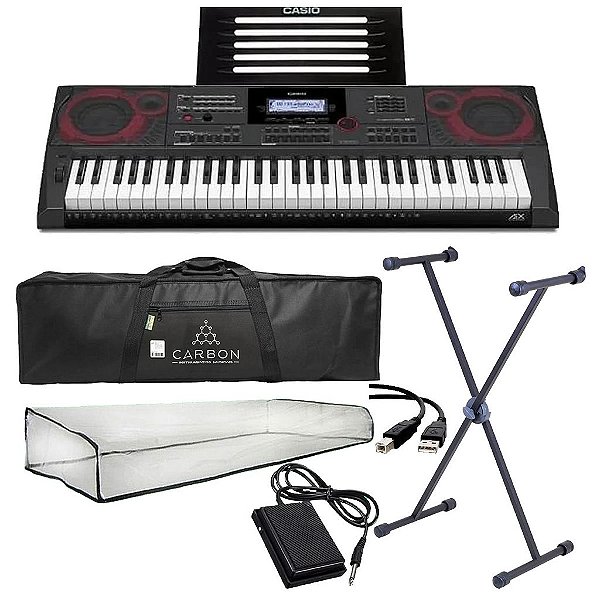 Kit Teclado Digital CASIO CT-X5000 Preto TX02