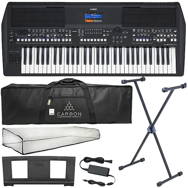 Kit Teclado Arranjador Yamaha PSR-SX600 Interface Áudio/Gravação Tx01