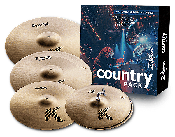Kit de Pratos Zildjian K Series Country 15", 17", 19", 20" K0801C