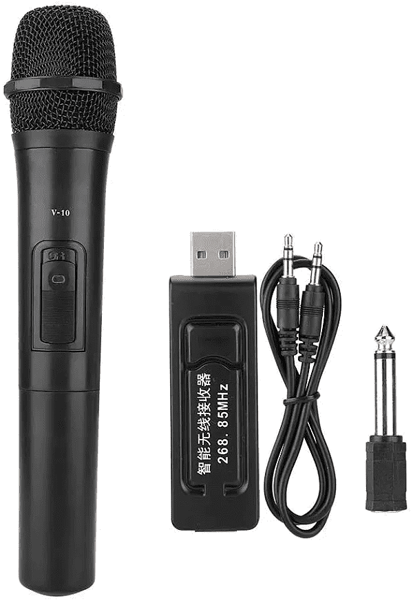 Microfones Sem Fio Sinal Forte Digital Igreja Karaokê Mic-2809 Periga