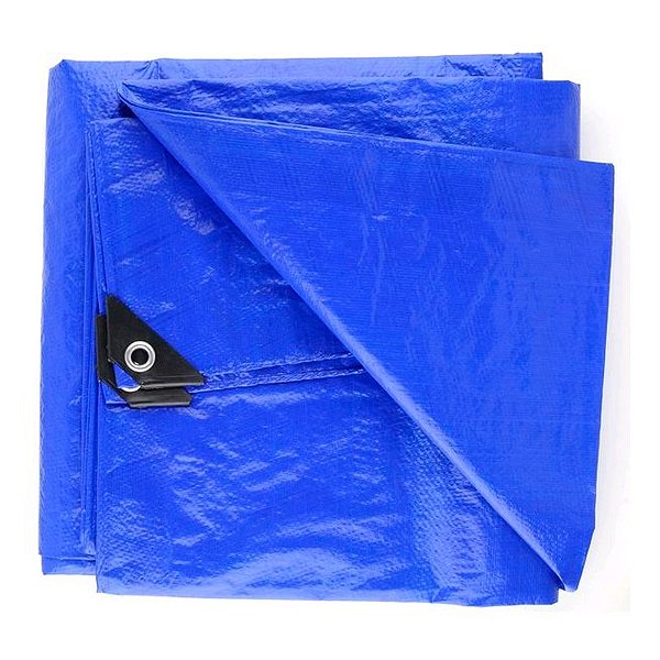 Lona Plástica 2x2 com Ilhóis 105 Gramas Azul - Starfer