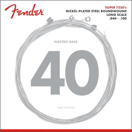 Encordoamento Fender .040 7250L Para Contrabaixo 4 Cordas Aço Niquelado