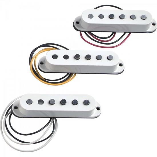 Set De Captadores Fender Tex-Mex Stratocaster Para Guitarra Branco